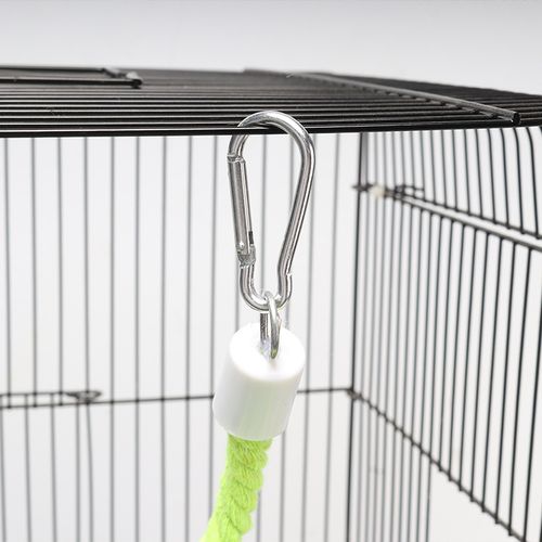 Vibrant Metal & Cotton Bird Toy - Interactive Fun for Pet Birds