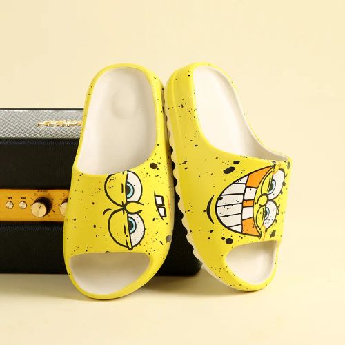 Bandai SpongeBob Cartoon Slippers - Soft Non-Slip Summer Shoes