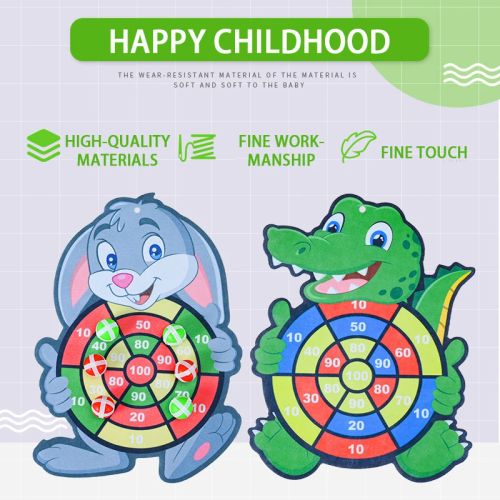 Cartoon Dart Board Game - Rainbow Animal Designs for Fun Playtime