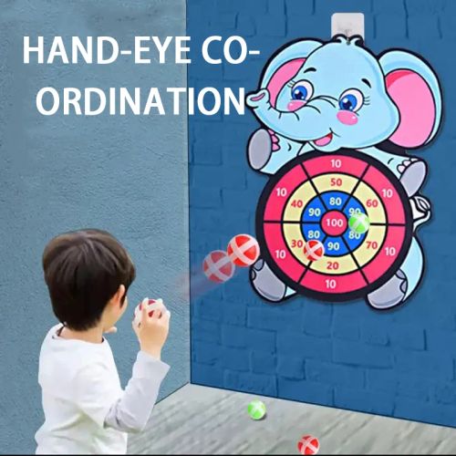 Cartoon Dart Board Game - Rainbow Animal Designs for Fun Playtime