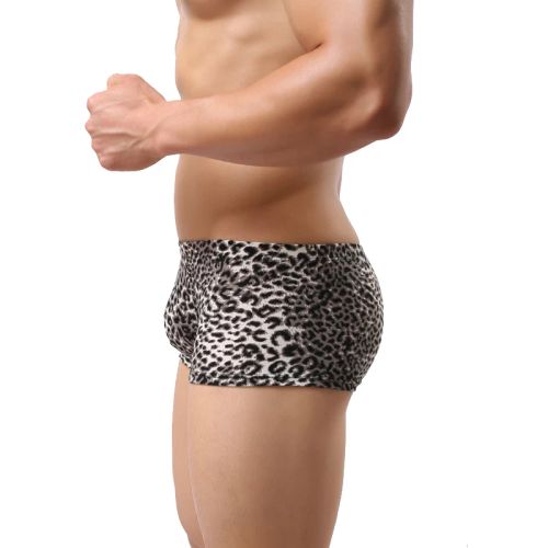 CLEVER-MENMODE Leopard Print Boxer Shorts - Comfortable & Stylish Underwear