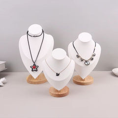 Velvet Portrait Necklace Display Pendant Organizer Jewelry Display Stand Jewelry Mannequin Bust Necklace Pendant Window