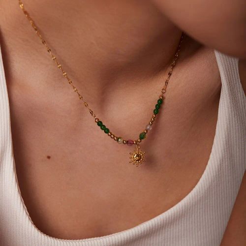 Trendy Handmade Waterproof Necklace with 18K Gold Plating - JDN20919