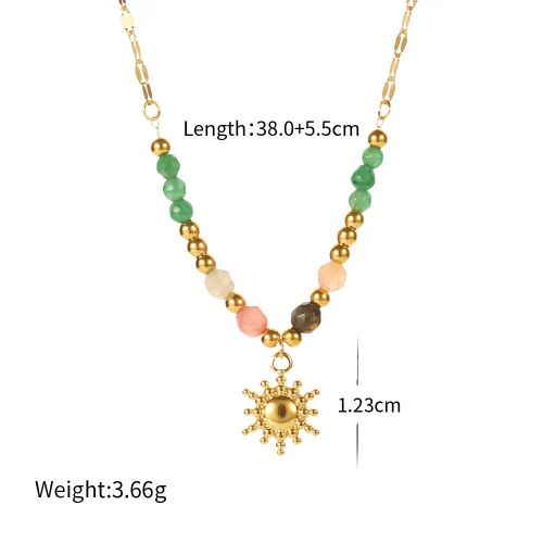 Trendy Handmade Waterproof Necklace with 18K Gold Plating - JDN20919