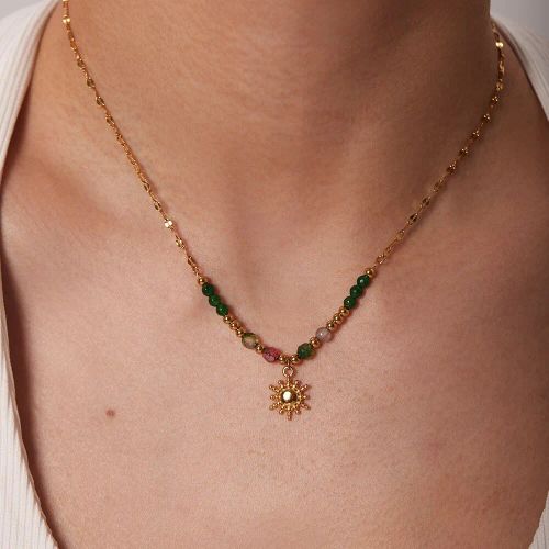 Trendy Handmade Waterproof Necklace with 18K Gold Plating - JDN20919