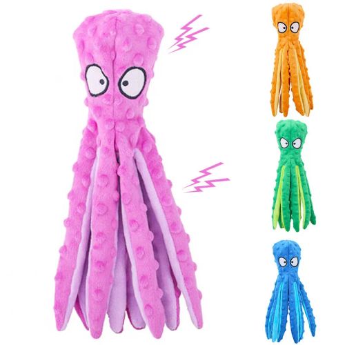 Adorable Octopus Plush Dog Toy with Squeaker for Interactive Play