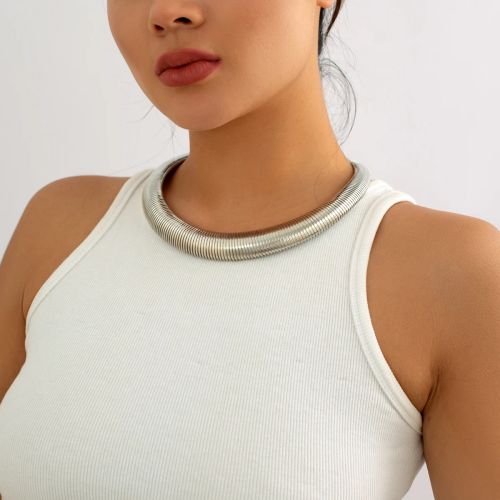 Ingemark Geometric Mood Tracker Torque Necklace - Fashion Accessory