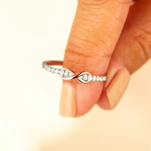 Huitan Geometric Classic Wedding Bands - Elegant Brass & Zirconia Rings