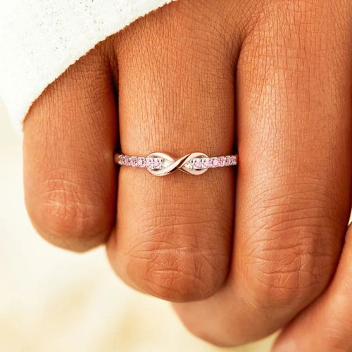Huitan Geometric Classic Wedding Bands - Elegant Brass & Zirconia Rings