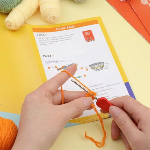 KRABALL DIY Crochet Animal Kit - Easy Plush Dolls for Beginners