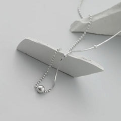 Elegant Cute Beads Chain Necklace for Anniversaries & Parties - Imitation platinum / 45cm