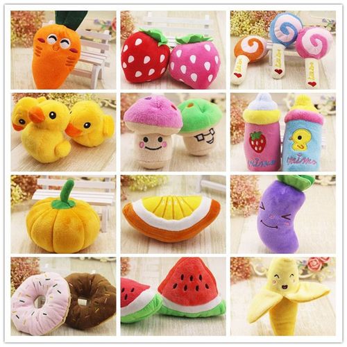 Multicolour Plush Dog Toy - Soft & Fun for Playtime & Chewing