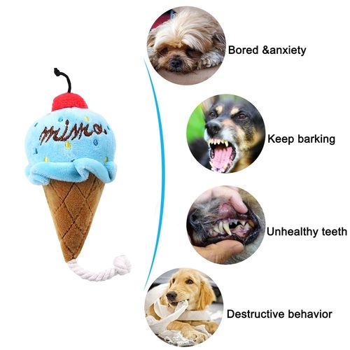 Multicolour Plush Dog Toy - Soft & Fun for Playtime & Chewing