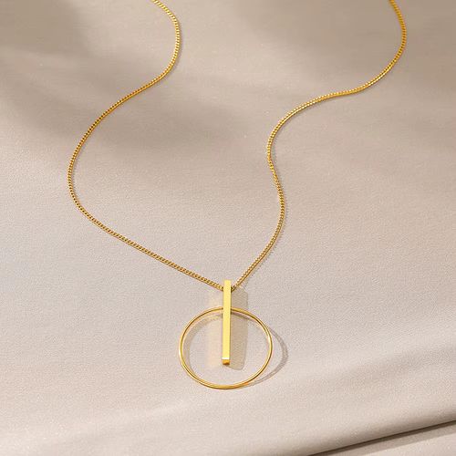 DGIDDK Stainless Steel Pendant Necklace - Durable Fashion Accessory