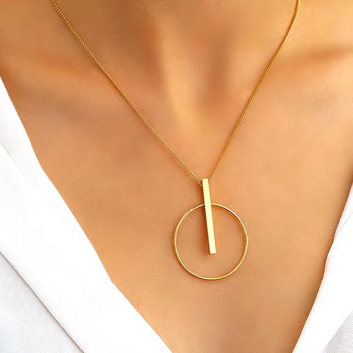 DGIDDK Stainless Steel Pendant Necklace - Durable Fashion Accessory