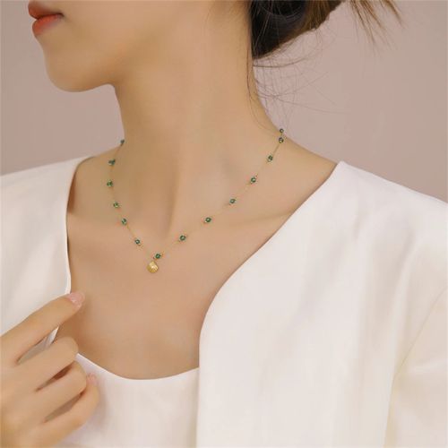 Kuziduocai Trendy Geometric Shell Necklace - Stylish Chain Accessory
