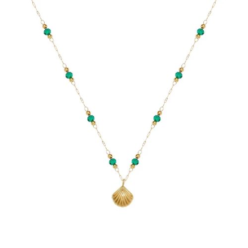Kuziduocai Trendy Geometric Shell Necklace - Stylish Chain Accessory