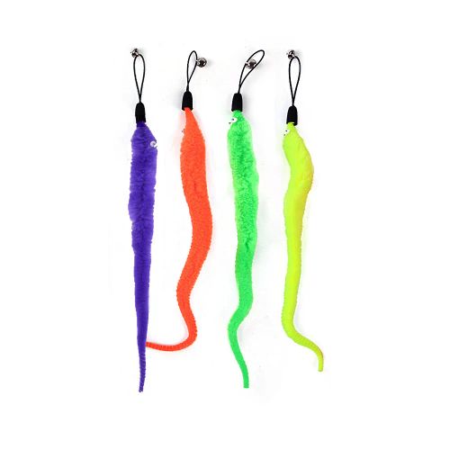 DZOMNOK Interactive Feather Teaser Stick - Engaging Cat Toy Set - 11-piece set