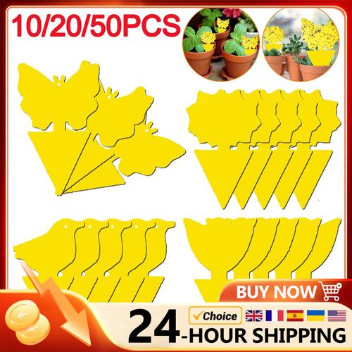 Shunmaii Yellow Sticky Traps - Natural Pest Control for Insects - 10pcs