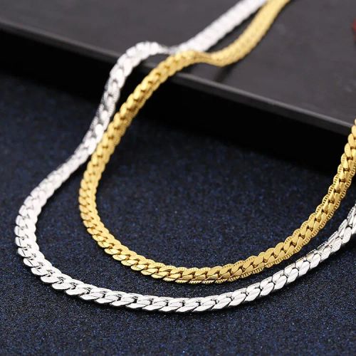 Classic Silver Geometric Jewellery Set - Elegant Necklace & Bracelet