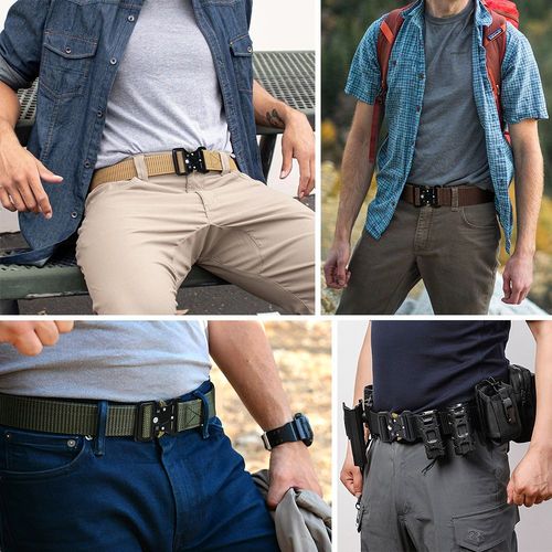 Military Tactical Belt - Durable Canvas Design - Unisex Canvas Belts
