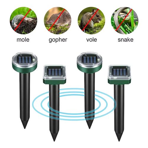 1Pcs Solar Rodent Repeller Ultrasonic Mole Repellent Outdoor Garden Yard Farm Pest Control Solar Powered Rodent Mice