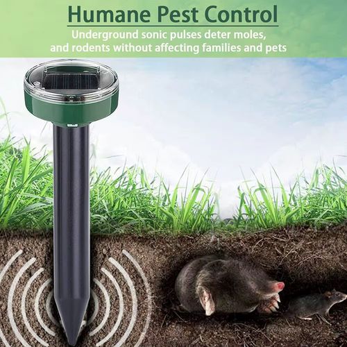1Pcs Solar Rodent Repeller Ultrasonic Mole Repellent Outdoor Garden Yard Farm Pest Control Solar Powered Rodent Mice