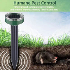 1Pcs Solar Rodent Repeller Ultrasonic Mole Repellent Outdoor Garden Yard Farm Pest Control Solar Powered Rodent Mice