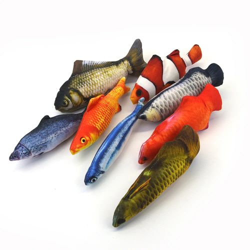 ANGDUO Interactive Plush Fish Cat Toy for Training & Entertainment
