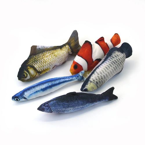 ANGDUO Interactive Plush Fish Cat Toy for Training & Entertainment
