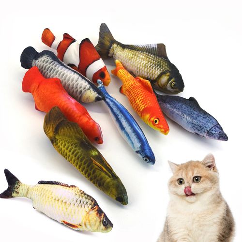 ANGDUO Interactive Plush Fish Cat Toy for Training & Entertainment