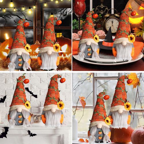Halloween Gnome Decoration Plush Doll - Whimsical Home Accent