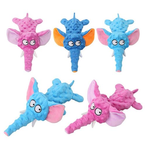 Durable Plush Elephant Dog Toy - Squeaky Fun for Playtime