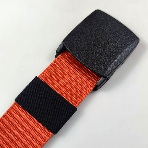 New Unisex Nylon Canvas Breathable Military Tactical Men Waist Belt with Plastic and Metal Black Buckle Orange Belts