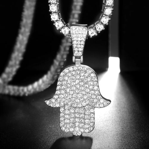Stylish 4mm Rhinestone Pendant Necklace - Fashion Statement Jewelry