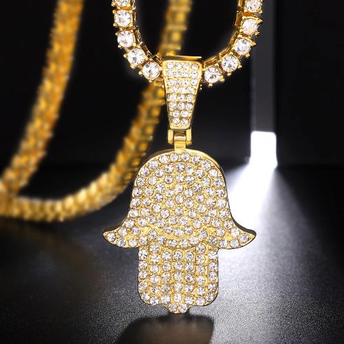 Stylish 4mm Rhinestone Pendant Necklace - Fashion Statement Jewelry