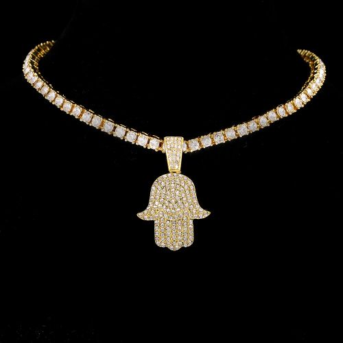 Stylish 4mm Rhinestone Pendant Necklace - Fashion Statement Jewelry