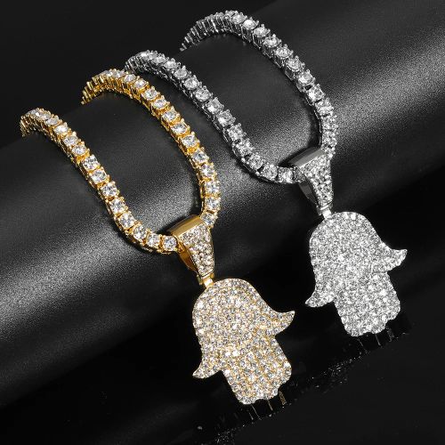 Stylish 4mm Rhinestone Pendant Necklace - Fashion Statement Jewelry