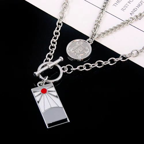 SONGCHANGJEWELRY Demon Slayer Pendant Necklace - Trendy Decoration Accessory - Zinc alloy