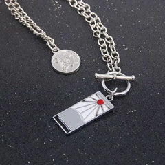 SONGCHANGJEWELRY Demon Slayer Pendant Necklace - Trendy Decoration Accessory - Zinc alloy