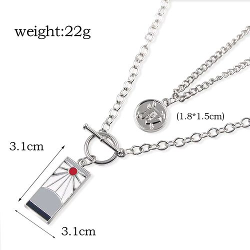 SONGCHANGJEWELRY Demon Slayer Pendant Necklace - Trendy Decoration Accessory - Zinc alloy