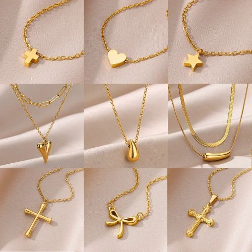 HPTOTMG Stainless Steel Pendant Necklace - Stylish & Durable Jewelry