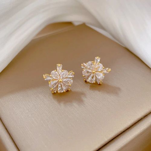 Xiyanike Fashion Flower Jewellery Set - Trendy Necklace & Earrings