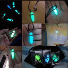 YiYuYiHua Fluorescent Crystal Quartz Pendant Necklace - Elegant Accessory