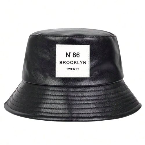 Stylish Faux Leather Bucket Hat - Versatile Casual Accessory