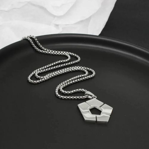 YiYuYiHua BLUE LOCK Necklace - Creative Stainless Steel Pendant
