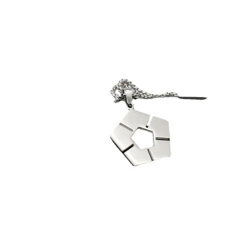 YiYuYiHua BLUE LOCK Necklace - Creative Stainless Steel Pendant
