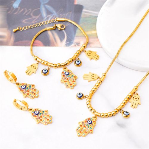 Kuziduocai Trendy Simulated Pearl Necklace & Earrings Jewelry Set