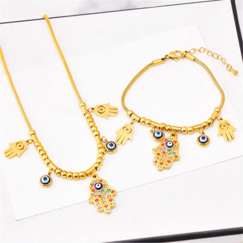 Kuziduocai Trendy Simulated Pearl Necklace & Earrings Jewelry Set