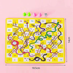 Cartoon Snakes and Ladders Game - Fun Educational Board Game Set - 10pcs-1